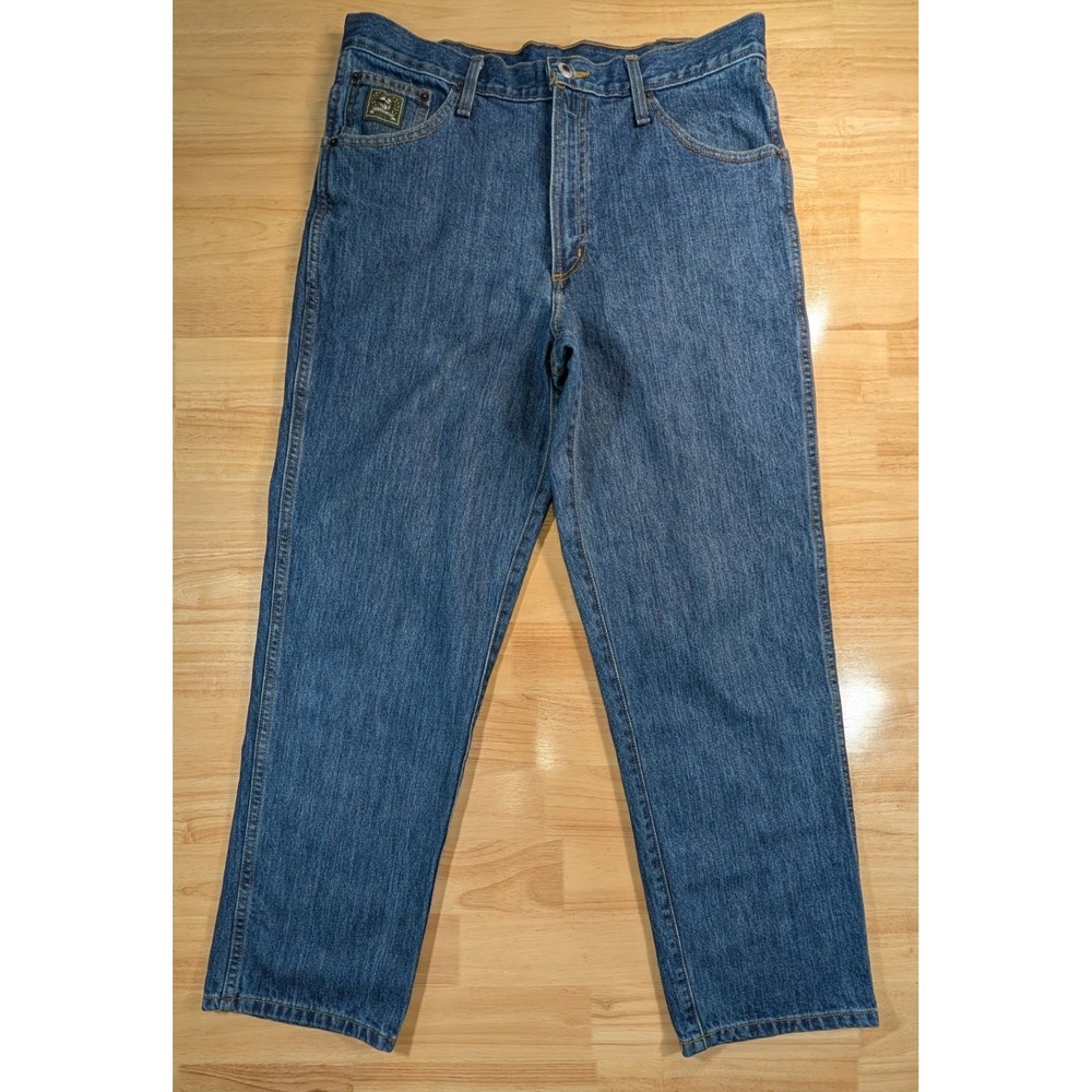 Cinch Mens Blue Denim Relaxed Fit Straight Leg Jeans 34x30 MB90530 002 Medium